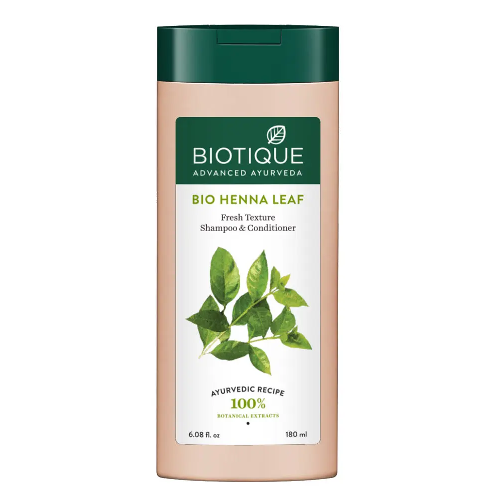 Biotique Bio Henna Leaf Fresh Texture Shampoo & Conditioner (180 ml)