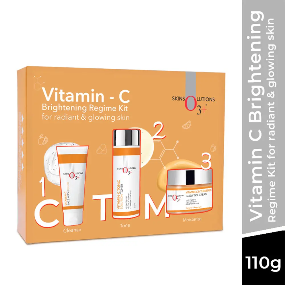 O3+ Vitamin-C Brightening Regime Kit for radiant & glowing skin 200ml+110g