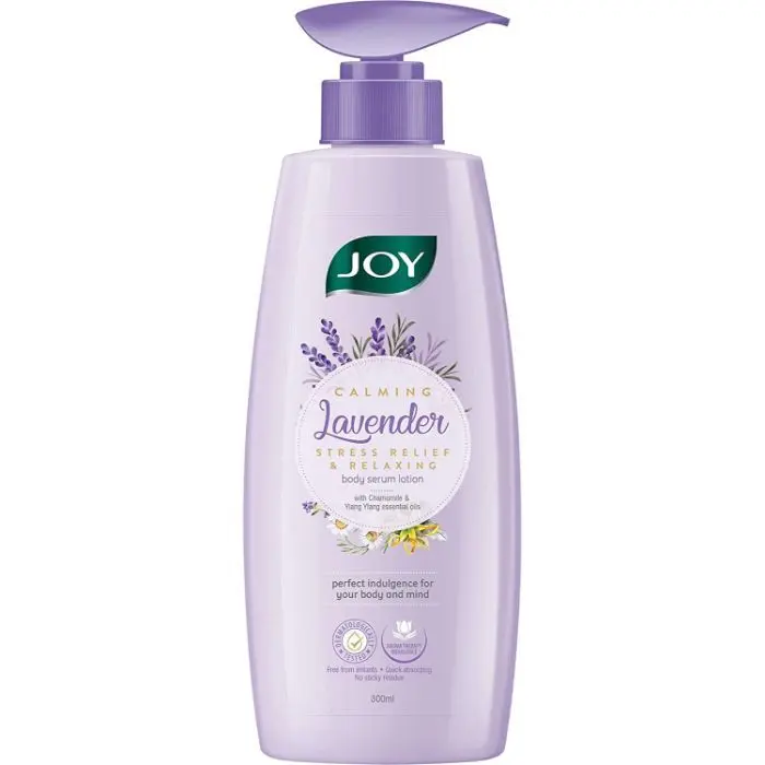 Joy Lavender Body Serum Lotion | Stress Relief & Relaxing | Skin Glowing, Moisturising and Quick Absorbing Body Serum Lotion, 300 ml