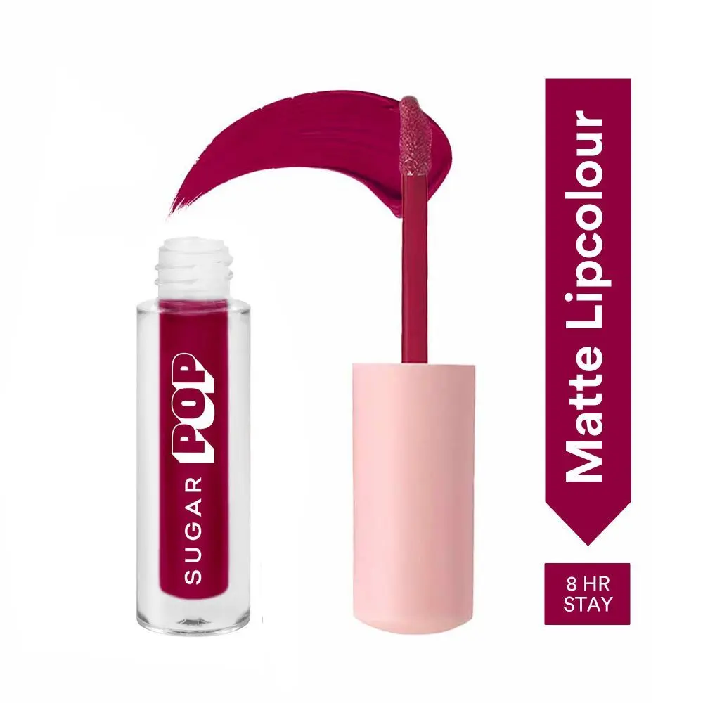 SUGAR POP MatteA  Lipcolour -A  04 Raspberry (Reddish Pink) a€“ 1.6 ml - Reddish PinkA  Lipstick for Women Smudge Proof