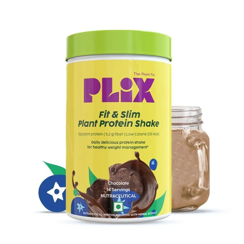 Plix Fit & Slim Chocolate Smoothie- Meal Replacement Drink- Healthy Weight Management Shake- 500g(500 g)