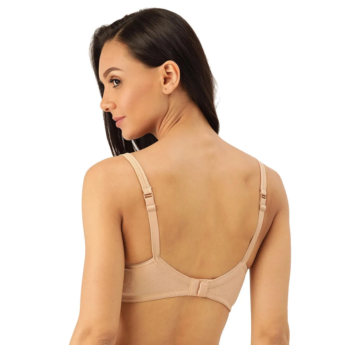 Inner Sense Women's Organic Cotton Antimicrobial Soft Nursing Bra - Nude (40DD)