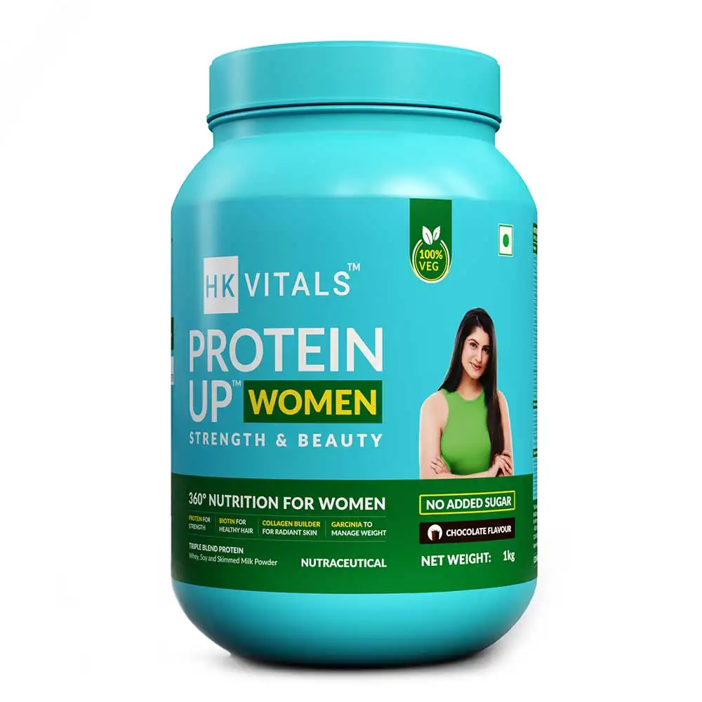 Healt HK Vitals ProteinUp Women Strength & Beauty,  2.2 lb  Chocolate, 100% VEG