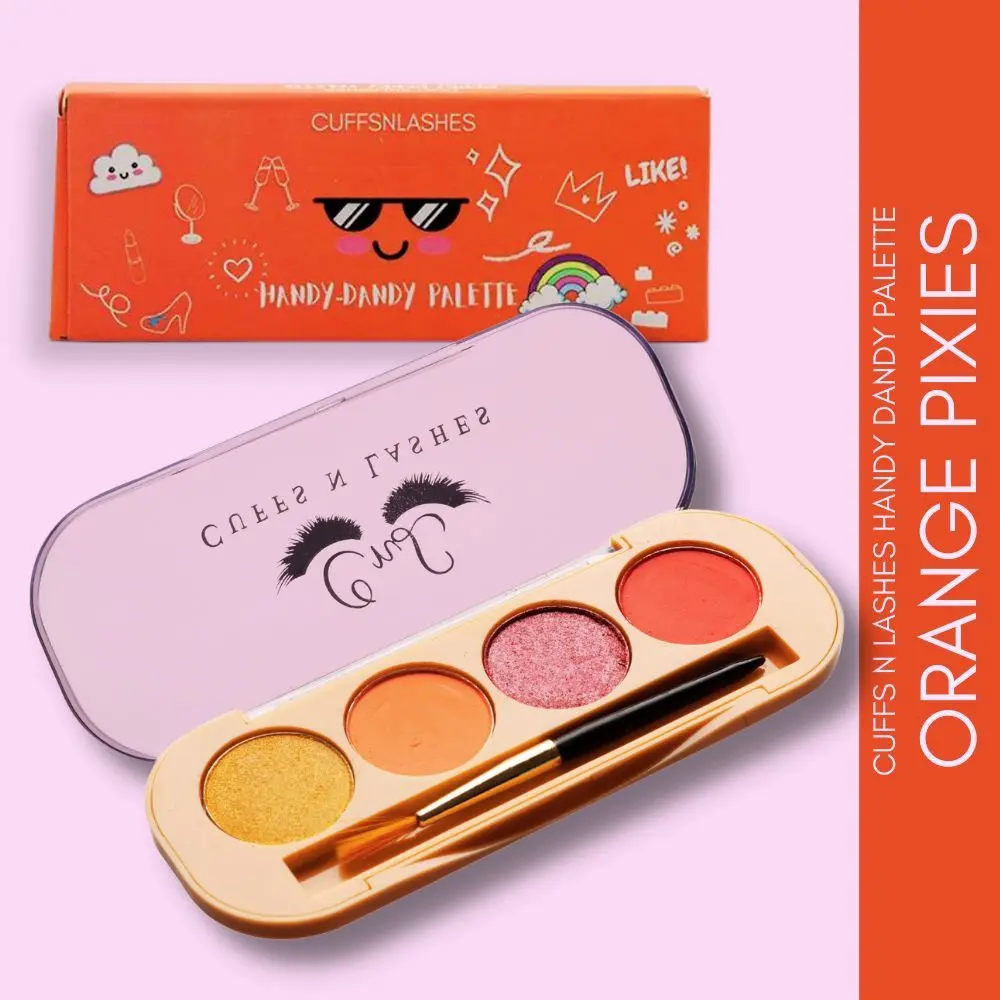 Cuffs N Lashes Handy-Dandy Eyeshadow Palette, Orange Pixies