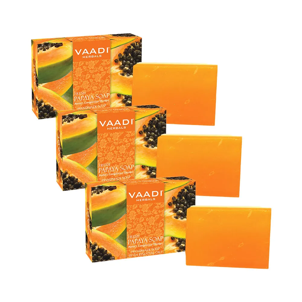 Vaadi Herbals Fresh Papaya Soap - Pack of 3