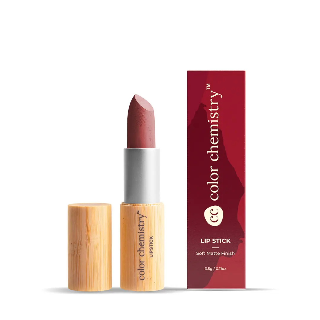 Color Chemistry Lipstick, Soft Matte Finish, Intensely pigmented & long-lasting, Enriched with Rosehip & Green Tea - (3.5 gm) Hyacinth LS15