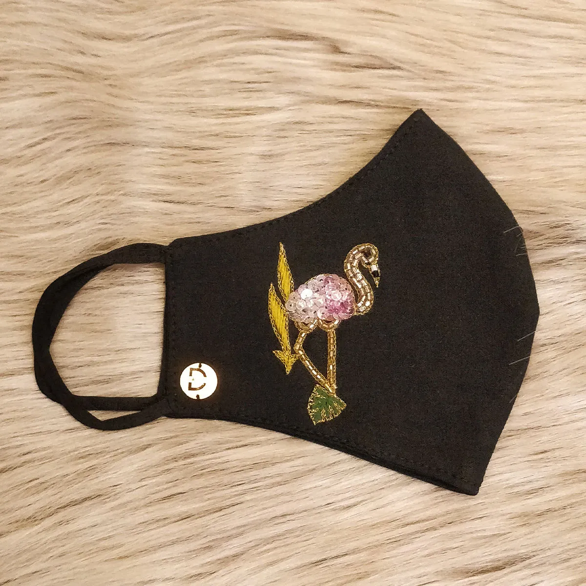 Diya Aswani Black Flamingo Mask