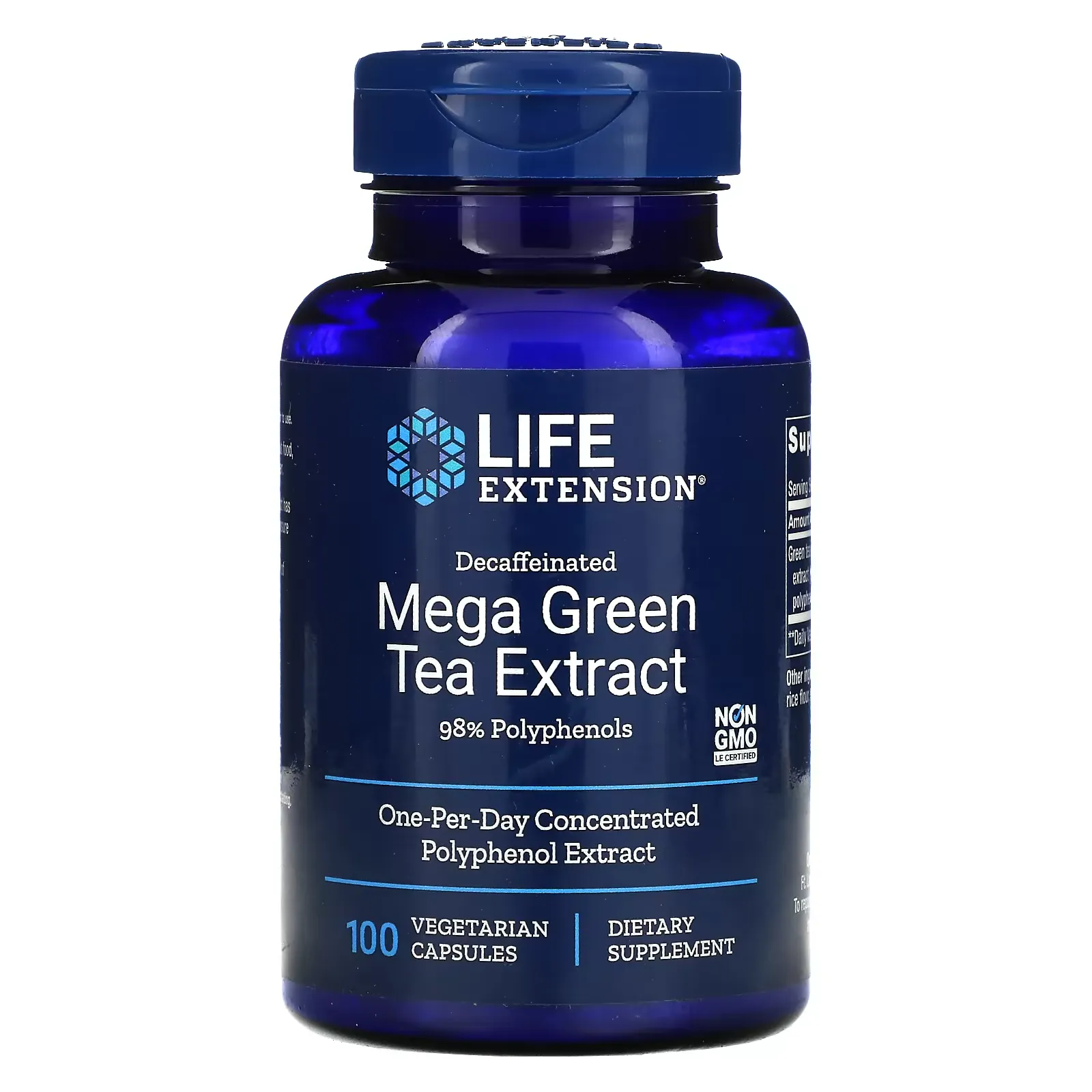 Mega Green Tea Extract, Decaffeinated, 100 Vegetarian Capsules