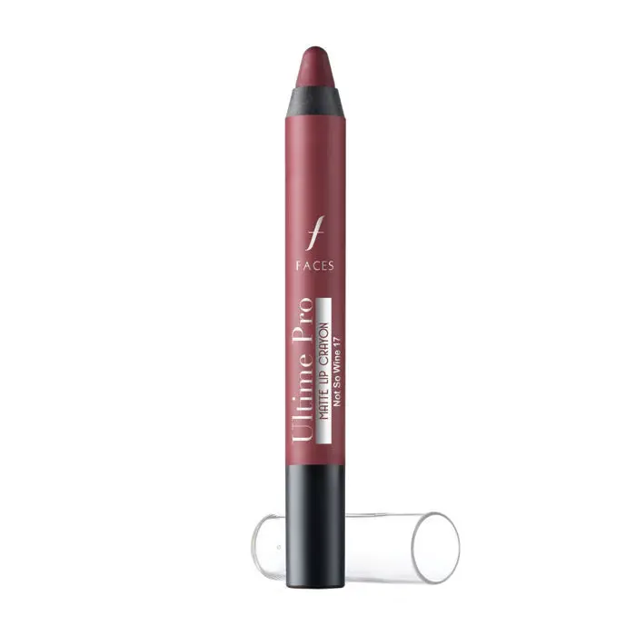 Faces Canada Ultime Pro Matte Lip Crayon - Not So Wine 17 (2.8 g) With Free Sharpener