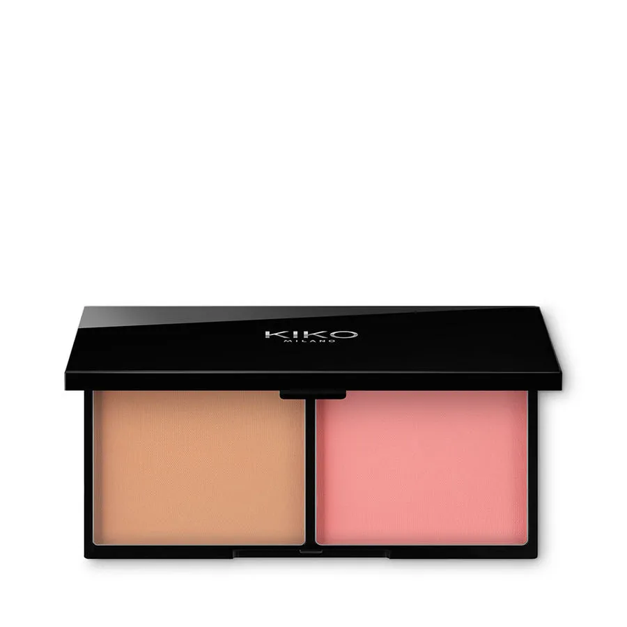 Kiko Milano Smart Blush And Bronzer Palette - 02 Biscuit And Coral