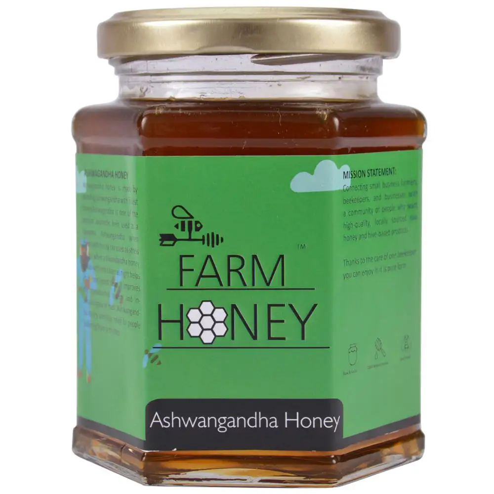 Farm Honey Aswaghandha Honey,  350 g  Unflavoured