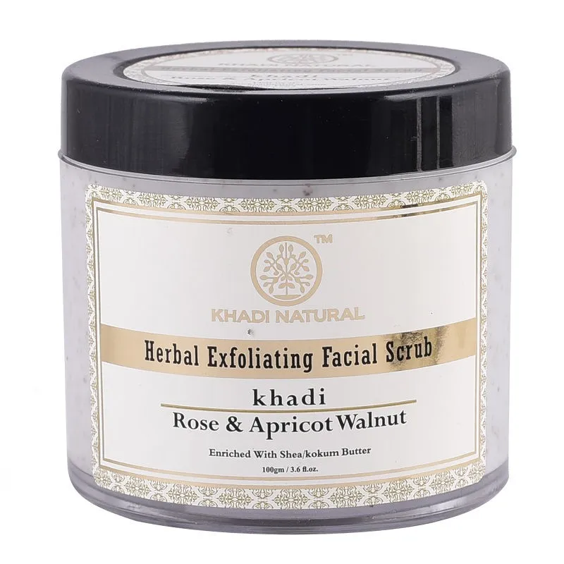 Khadi Natural Rose & Apricot Walnut Facial Scrub