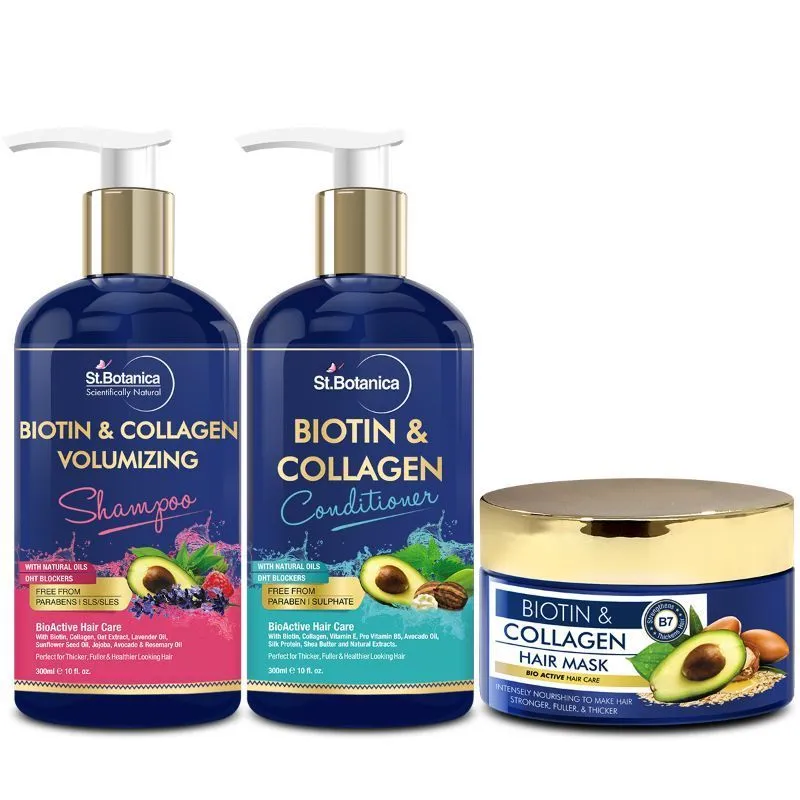 St.Botanica Biotin And Collagen Shampoo + Conditioner + Biotin Hair Mask