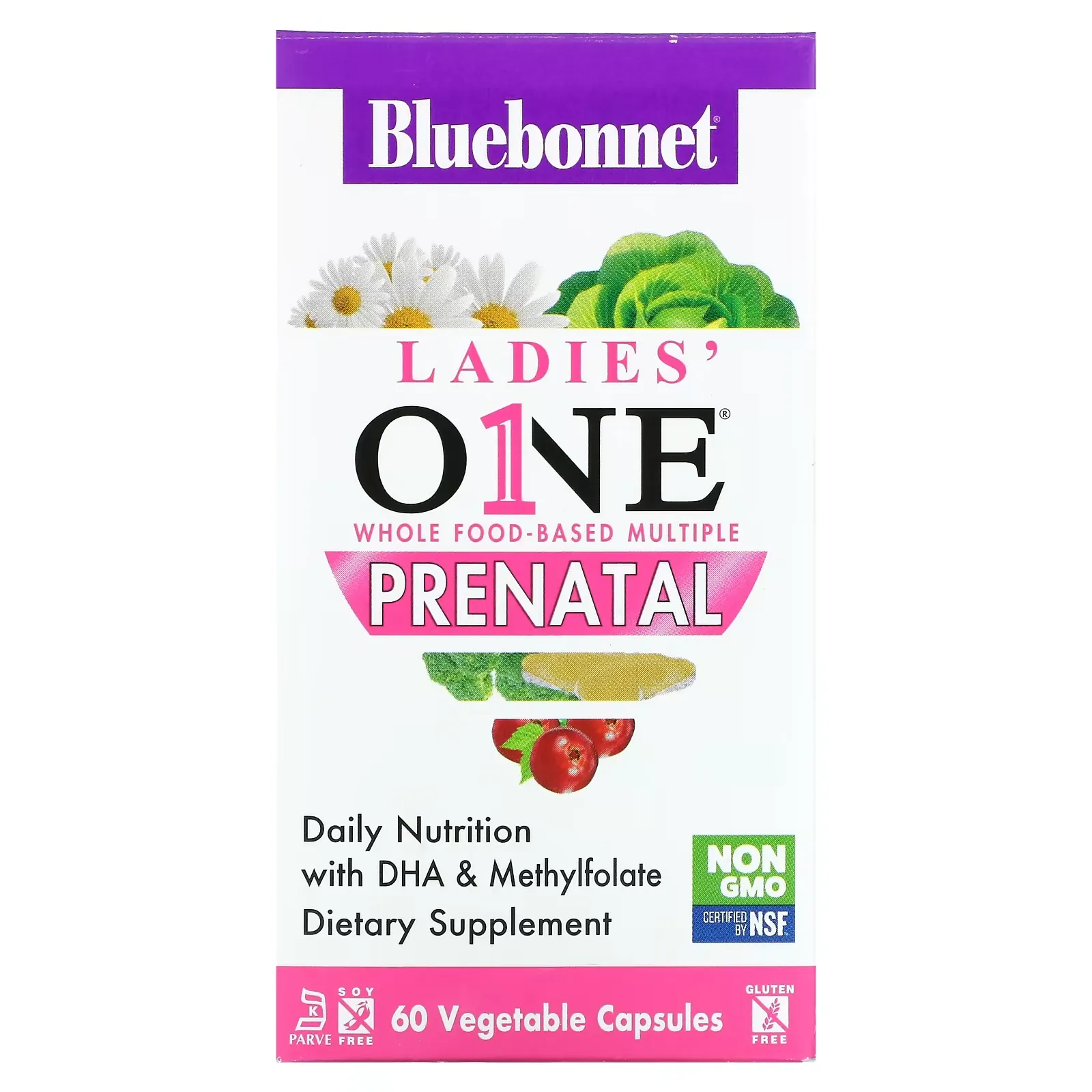 Ladies One, Whole Food- Based Multiple, Prenatal, 60 Vegetable Capsules