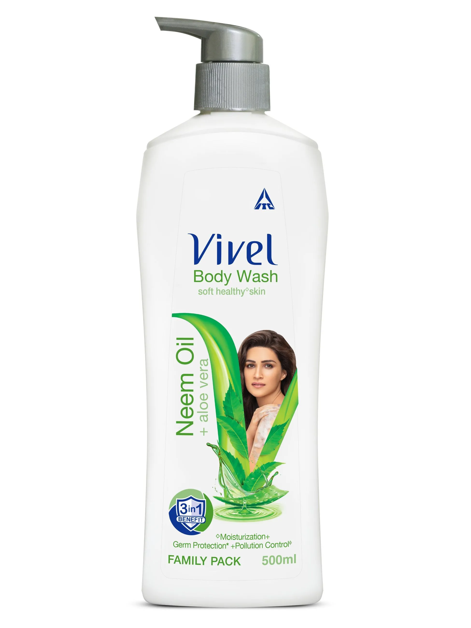 Vivel Body Wash, Neem Oil & Aloe Vera, Moisturising Shower Creme