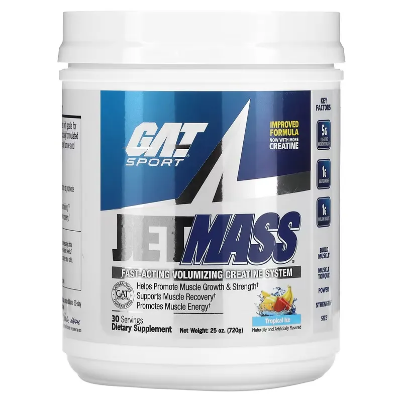 JetMASS, Fast-Acting Volumizing Creatine System, Tropical Ice, 25 oz (720 g)