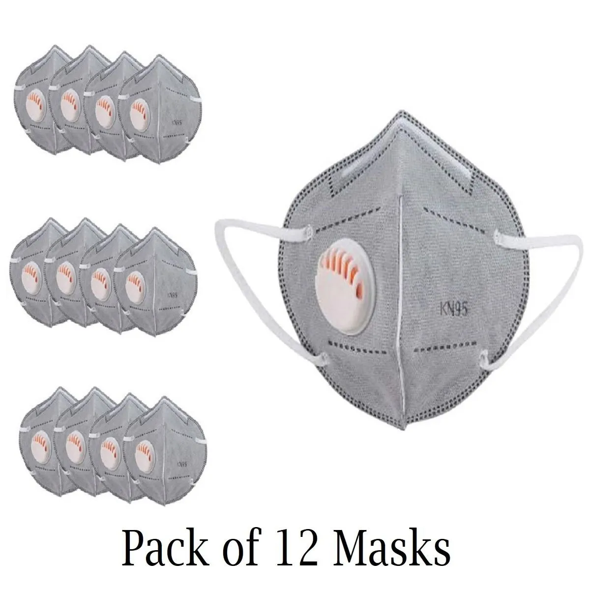 OOMPH KN95 Anti-Polution Mask with Respirator Valve Pack of 12