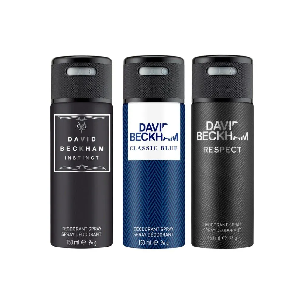 David Beckham Instinct + Classic Blue + Respect Deo Combo Set