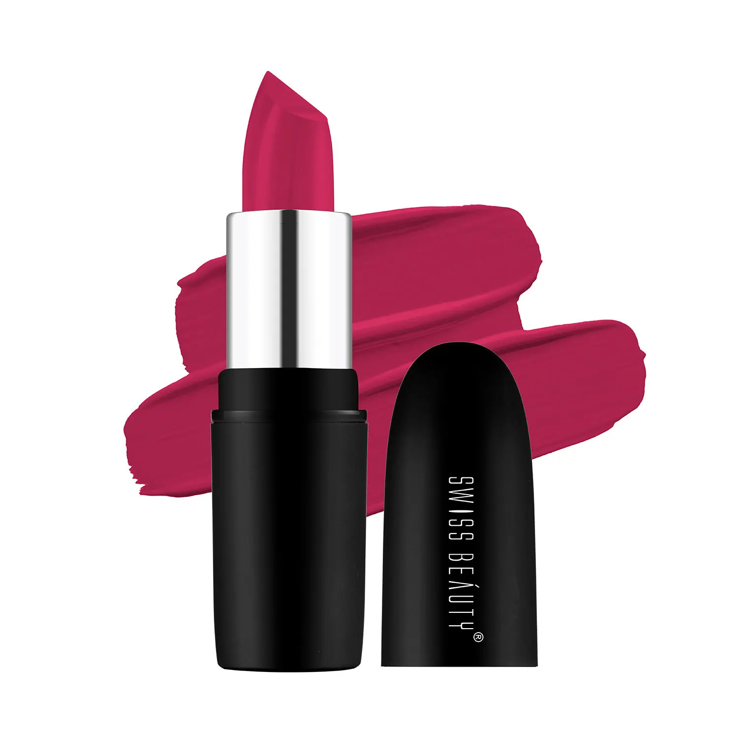 Swiss Beauty Pure Matte Lipstick - Hot-Pink (3.8 g)