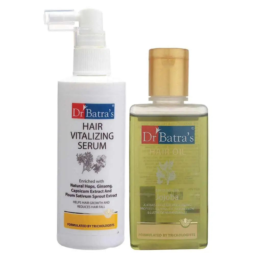 Dr Batra's Hair Vitalizing Serum & Hair Oil - 100 ml Combo,  2 Piece(s)/Pack  Hair Care