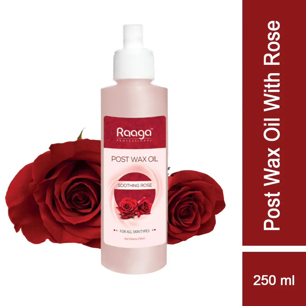 Raaga Professional Post Wax Oil with Soothing Rose for all Skin Types, 250 ml