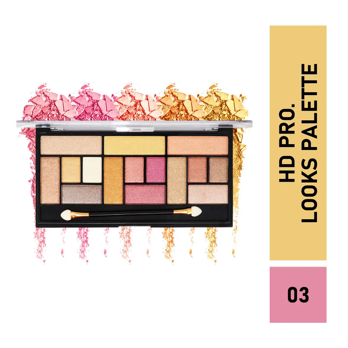 Half N Half HD Pro Looks, Eyeshadow & Highlighter Makeup Kit, Multicolour Palette 03 (26.6g)