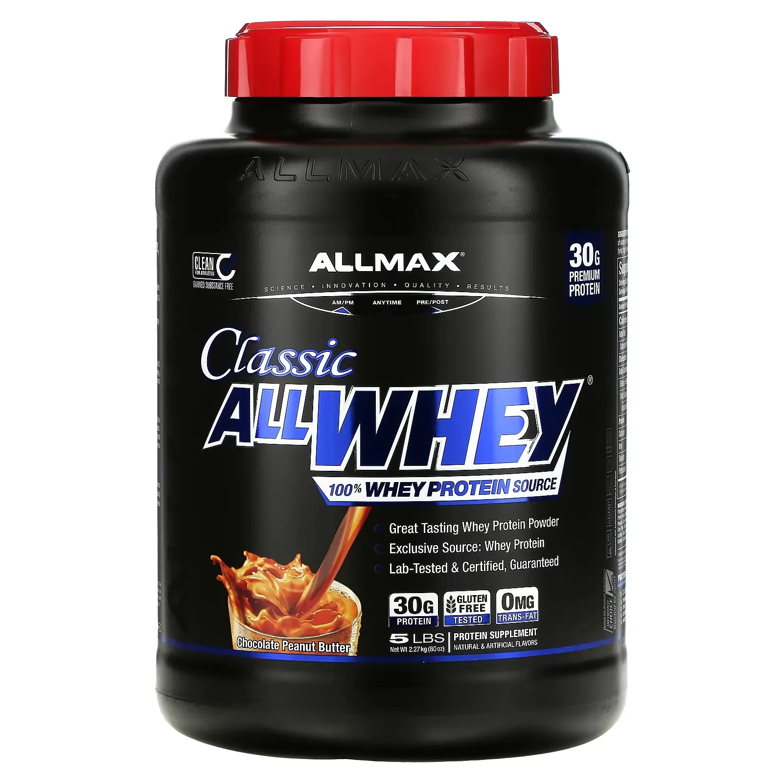 Classic AllWhey, 100% Whey Protein, Chocolate Peanut Butter, 5 lbs (2.27 kg)