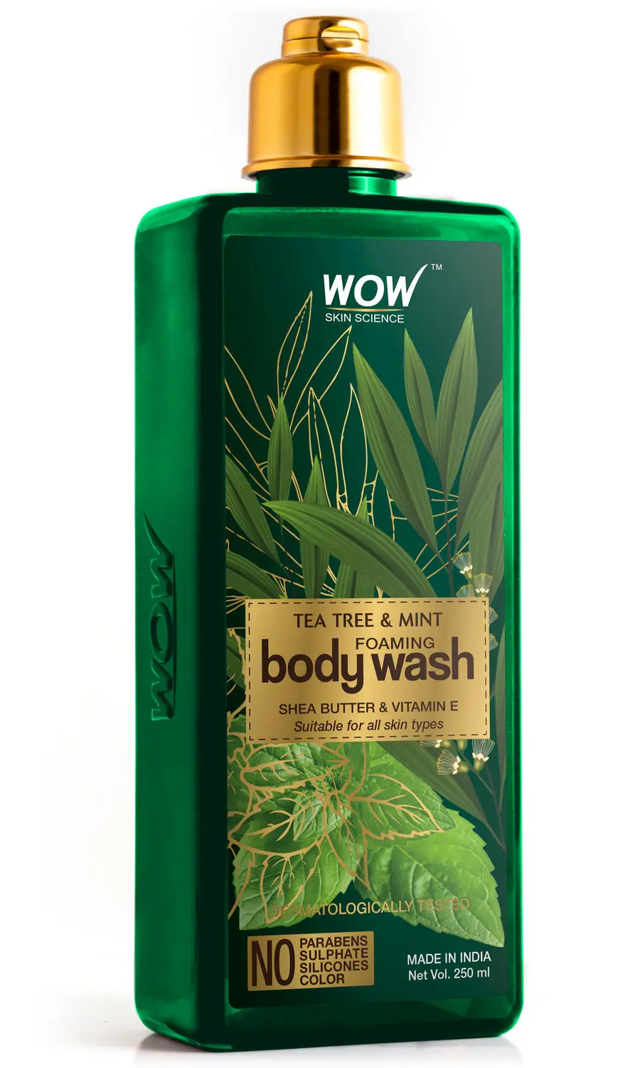 WOW Skin Science Tea Tree & Mint Foaming Body Wash (250 ml)