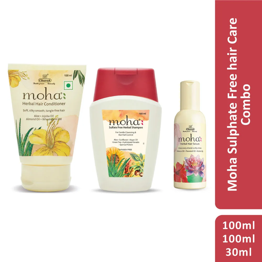 Moha Sulfate Free Hair Care Combo - Serum + Shampoo + Conditioner