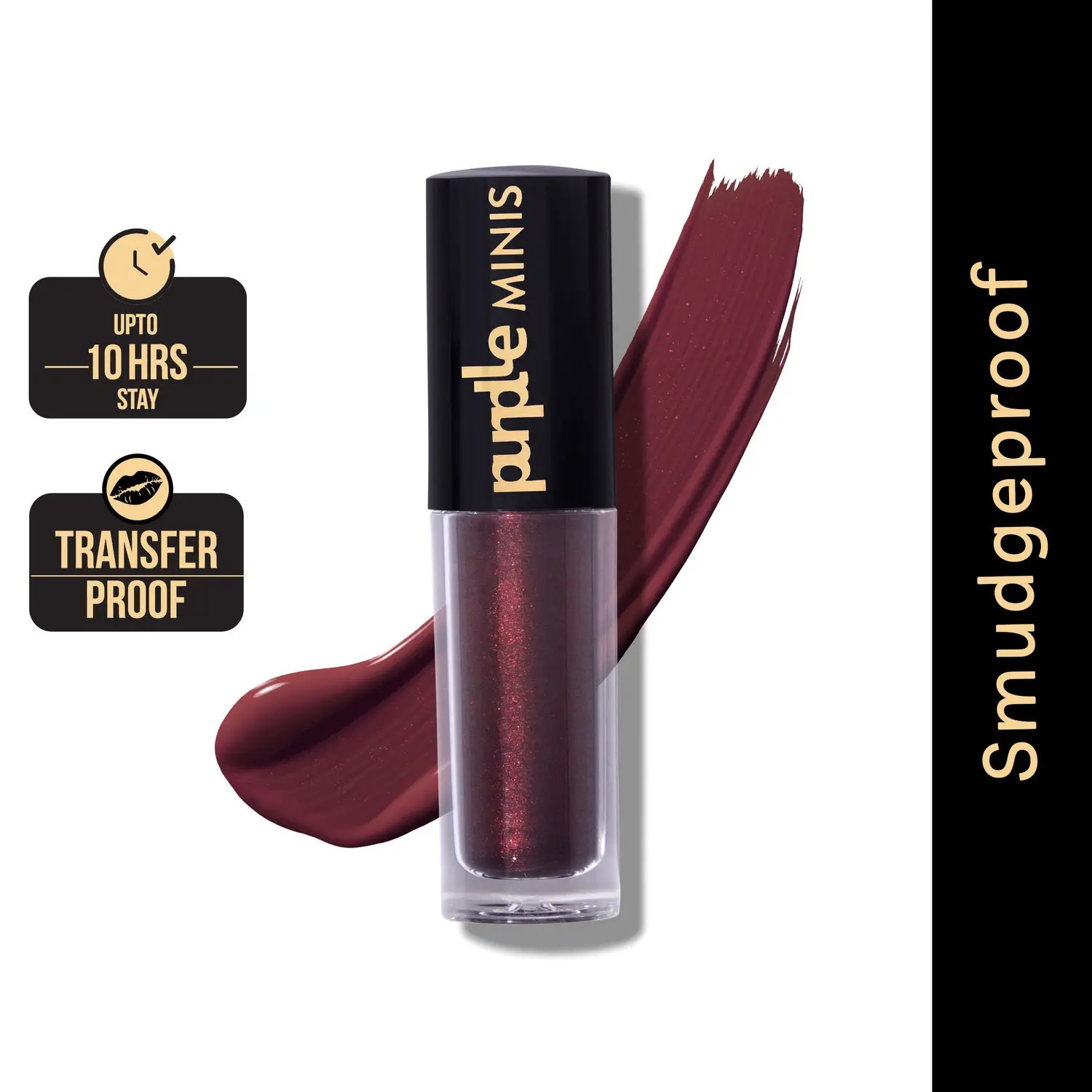 Purplle Ultra HD Matte Mini Liquid Lipstick Maroon - My First Photoshoot 26 | Highly Pigmented | Non-drying | Long Lasting | Easy Application | Water Resistant | Transferproof | Smudgeproof (1.6 ml)