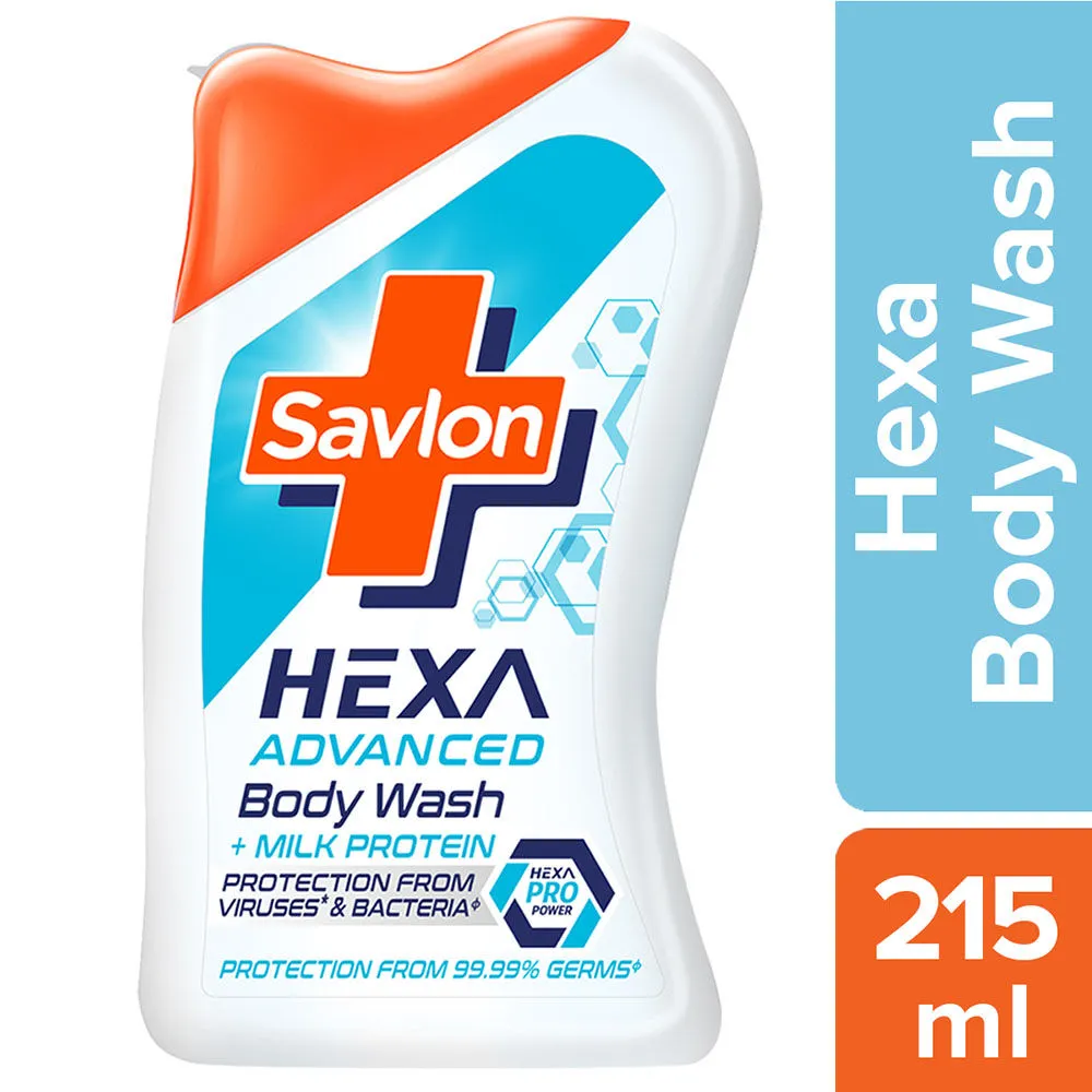 Savlon Hexa Advanced Body Wash with Milk Protein, Shower Gel for Moisturized Skin