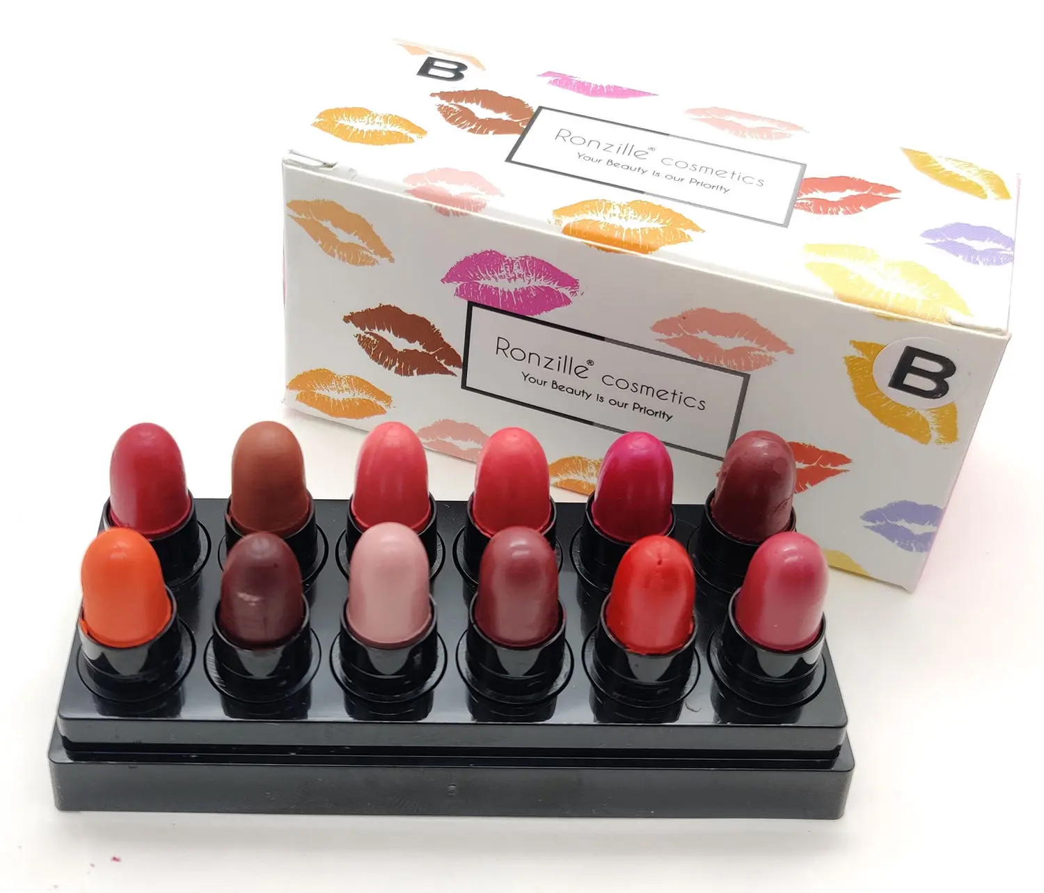 Ronzille Super Matte Mini Bullet Lipstick Set of 12 Lipstick -B