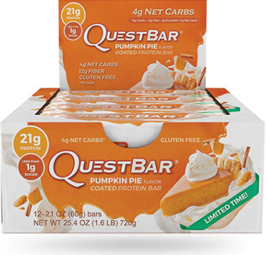 Quest Bars, Pumpkin Pie, 12/Box, By Quest Nutrition,