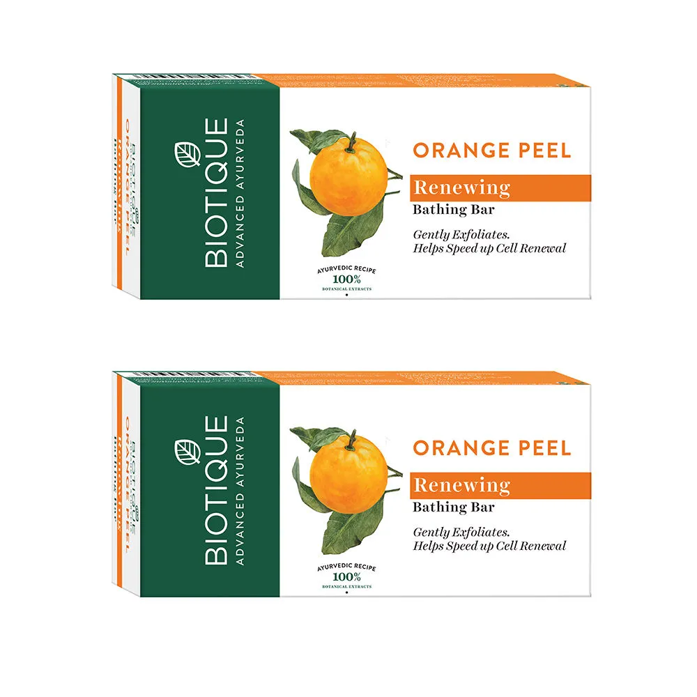 Biotique Bio Orange Peel Renewing Bathing Bar (Pack of 2)