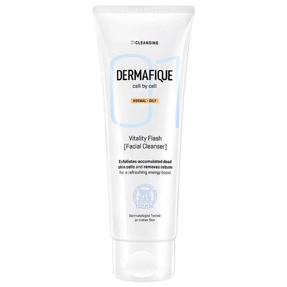 Dermafique Vitality Flash Facial Cleanser,  100 ml  Normal to Oily