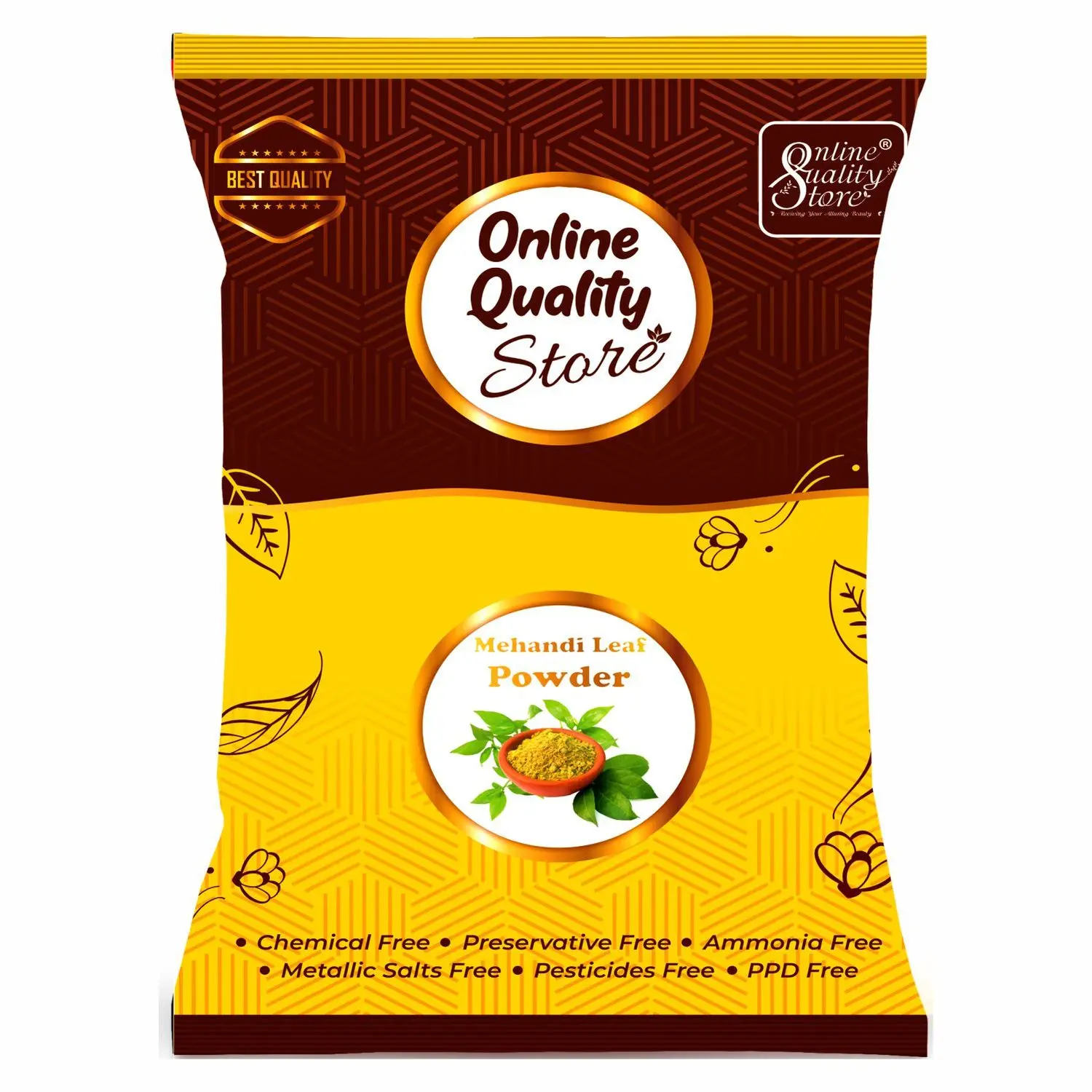 Online Quality Store Herbal Mehandi Powder For Hair, 200g | Mehandi Powder | Hair Improvement & Hair Growth | 100% Natural Organically Cultivated Herbal Mehandi {Mehendi_Powder_200g}