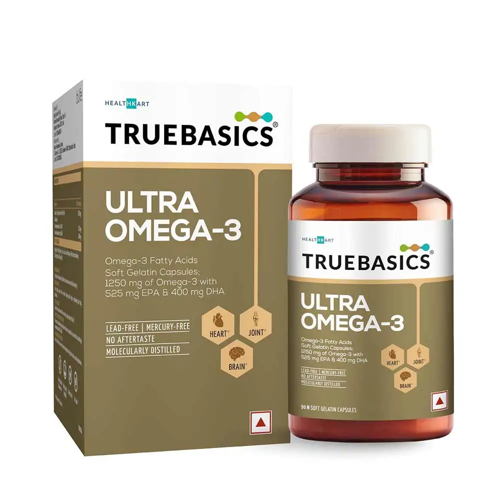 TrueBasics Ultra Omega-3 (EPA 525mg & DHA 400mg),  90 capsules