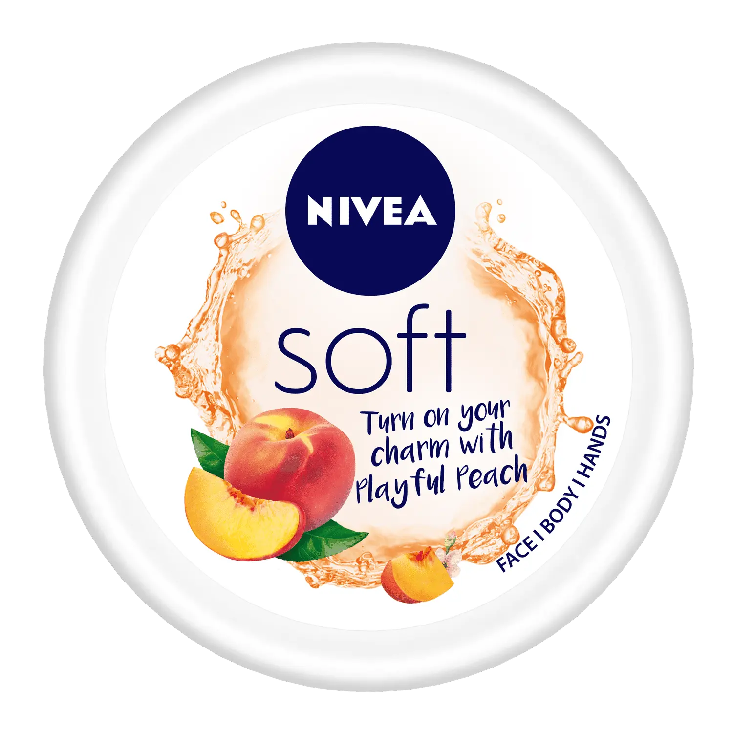 NIVEA Soft Light Moisturizer Cream, Playful Peach, with Vitamin E & Jojoba Oil for Face, Hands and Body (200 ml)