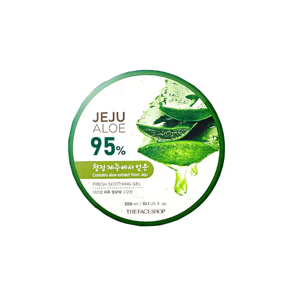 The Face Shop Jeju Aloe Fresh Soothing gel for Skin, Body and Face  Korean Skin care products, 300ml