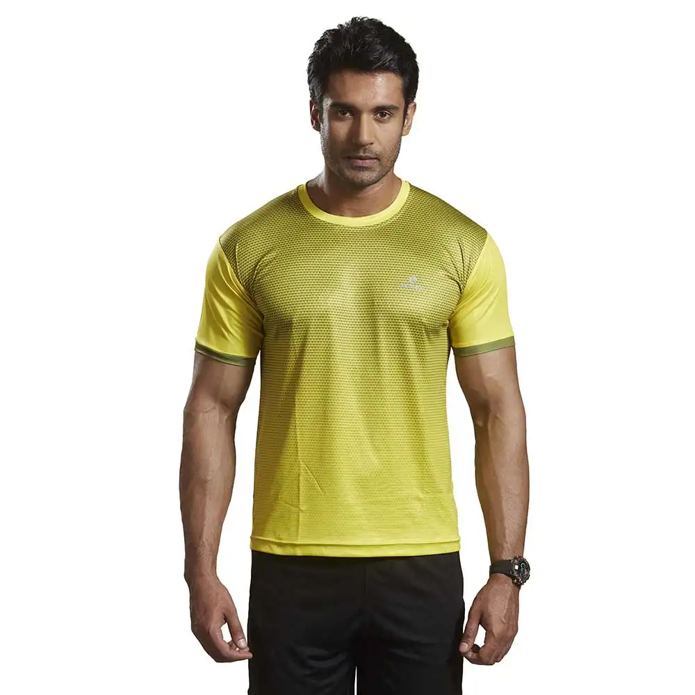 Omtex Active Wear T-Shirts - 1602,  Yellow  Large