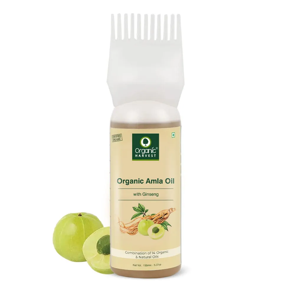 Organic Harvest Organic Amla Hair Oil with Ginseng