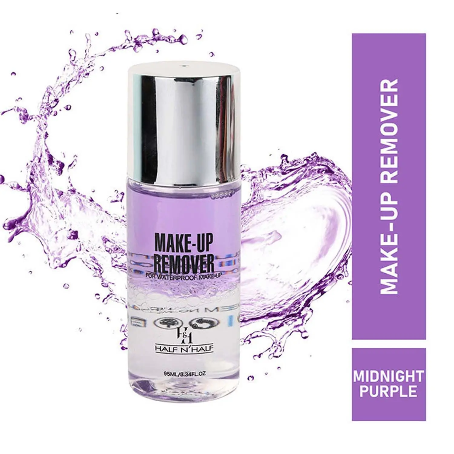 Half N Half Make-up Remover for Waterproof Make-up, Midnight Purple (95ml)