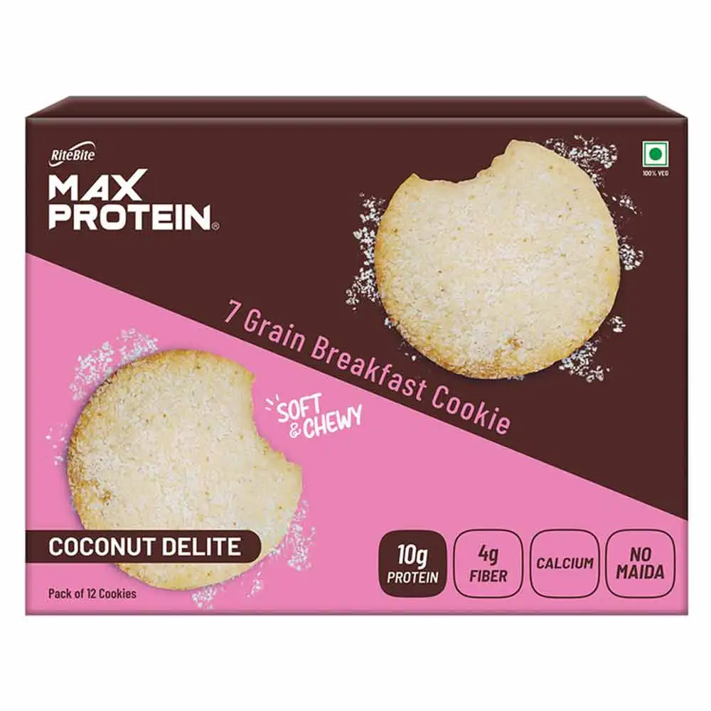 RiteBite Max Protein Cookies,  12 Piece(s)/Pack  Coconut Delite