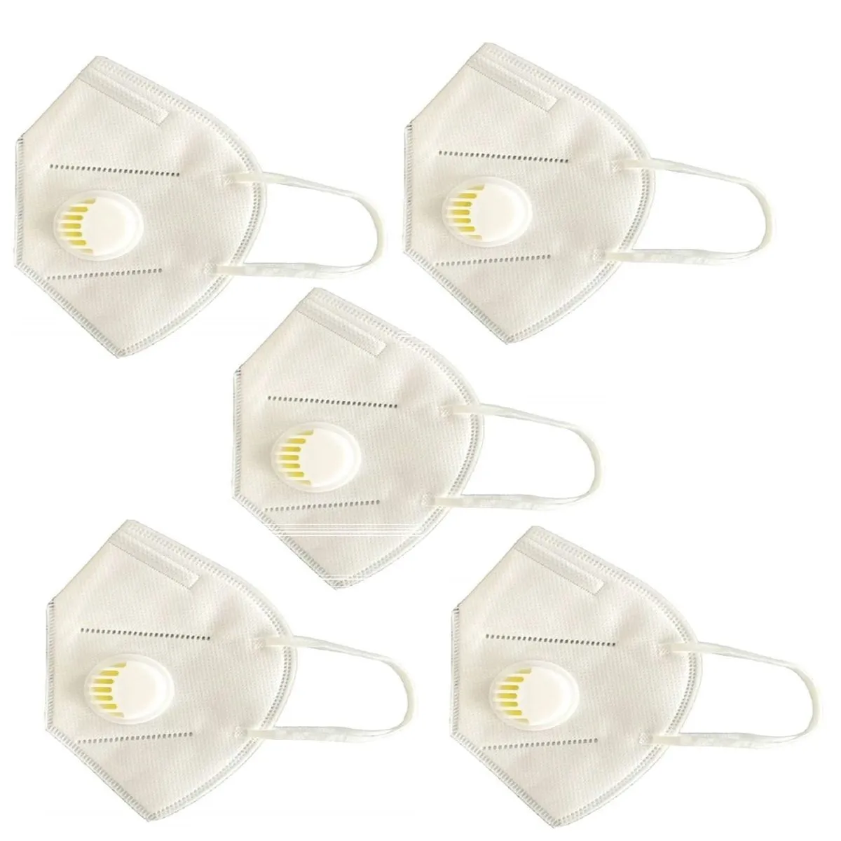 OOMPH Pack of 5 Anti-Pollution Reusable 5 Layer Mask - White