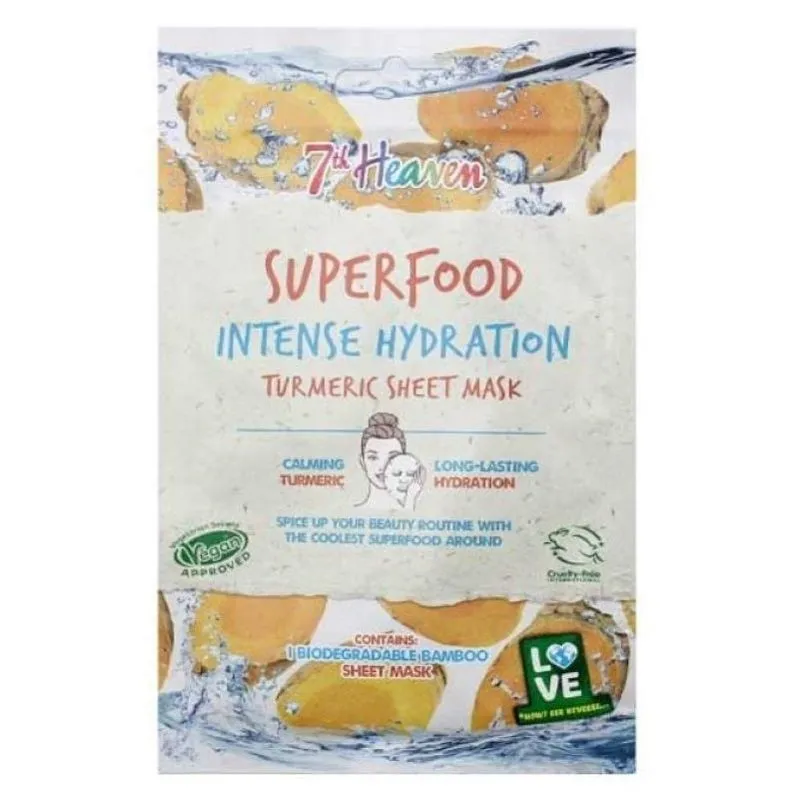 7th Heaven Superfood 24 Hour Calming Turmeric Hydration Face Sheet Mask