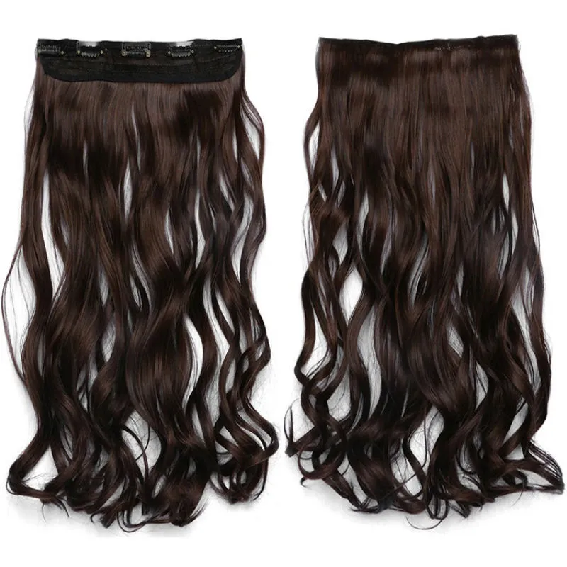 Artifice 5 Clip 24" Curly/Wavy Hair Extension - Maroon Highlights