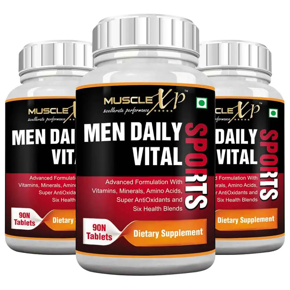 MuscleXP Men Daily Sports MultiVitamin,  90 tablet(s)  Unflavoured (Pack of 3)