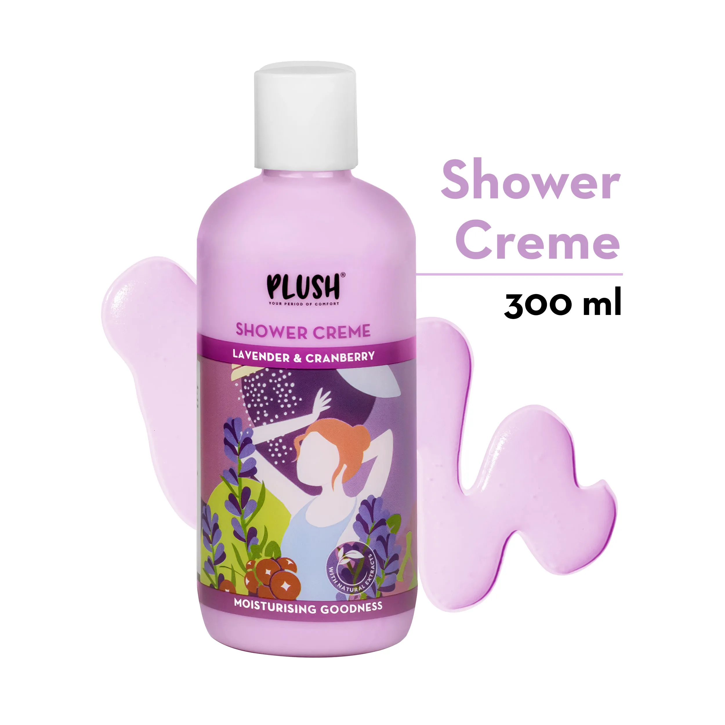 Plush Lavender & Cranberry Shower Creme for Women