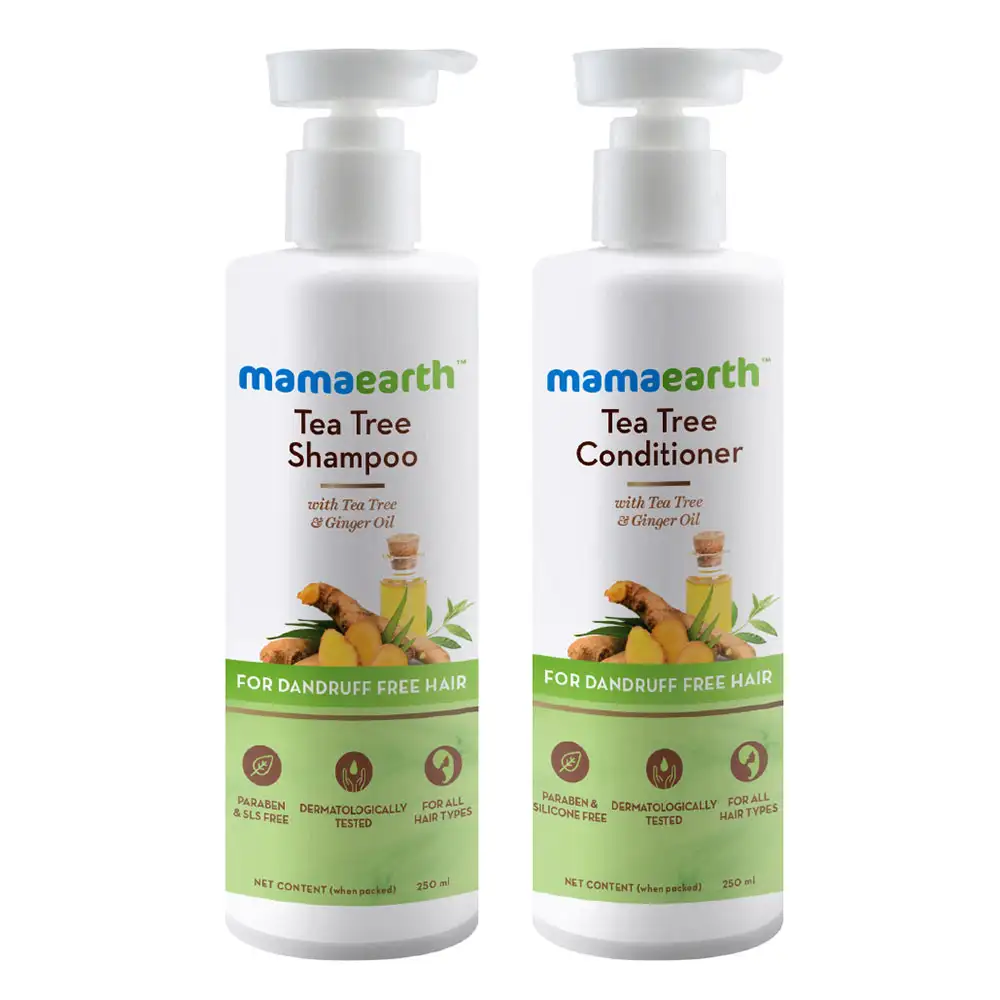 Mamaearth Tea Tree Anti Dandruff Hair Kit,  2 Piece(s)/Pack  Tea Tree Shampoo, 250ml and  Tea Tree Conditioner, 250ml