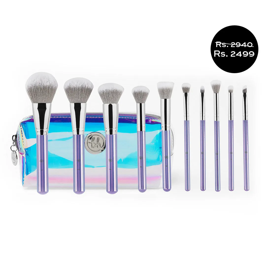 BH Cosmetics Hello Holo - 10 Piece Brush Set